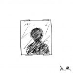 一文物語365 挿絵 鏡に映る誰か