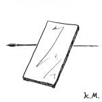 一文物語365 挿絵 スマホと銃弾