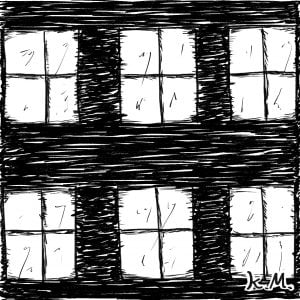 一文物語365 挿絵 夜の窓