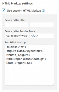 Wordpress Popular Post ウィジェット設定