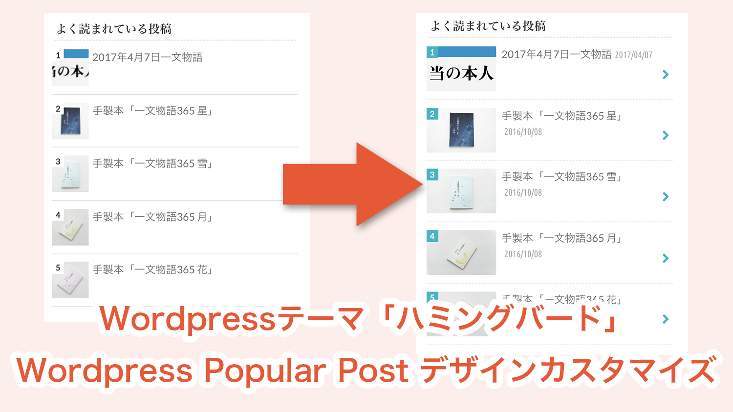 Wordpressテーマ「ハミングバード」で「Wordpress Popular Post」のデザインカスタマイズ