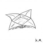 一文物語365 挿絵 紙で折られた皿
