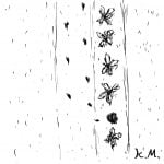 一文物語365 挿絵 畑から走り逃げた大根の足跡