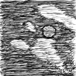 一文物語365 挿絵 夜空に浮かぶ月