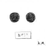 一文物語365 挿絵 黒い覗き穴と点字