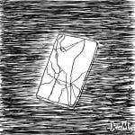 一文物語365 挿絵 ひび割れたガラス板
