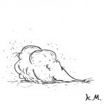 一文物語365 挿絵 吹き上がる埃