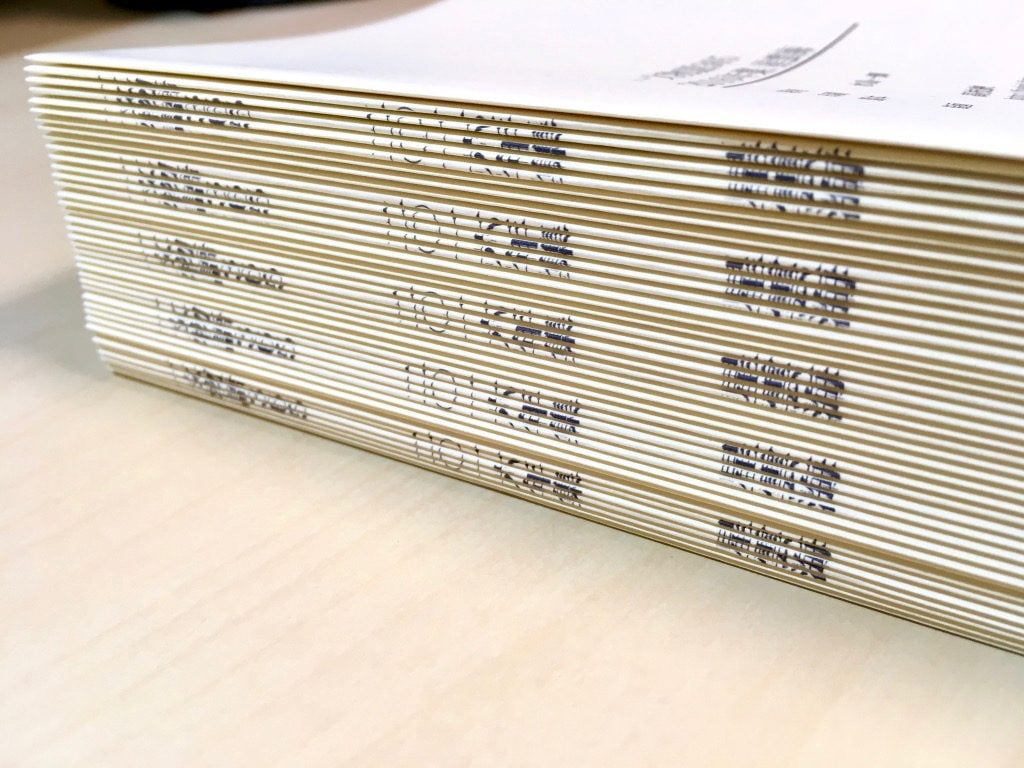 手製本一文物語365 2016年集本文背表紙