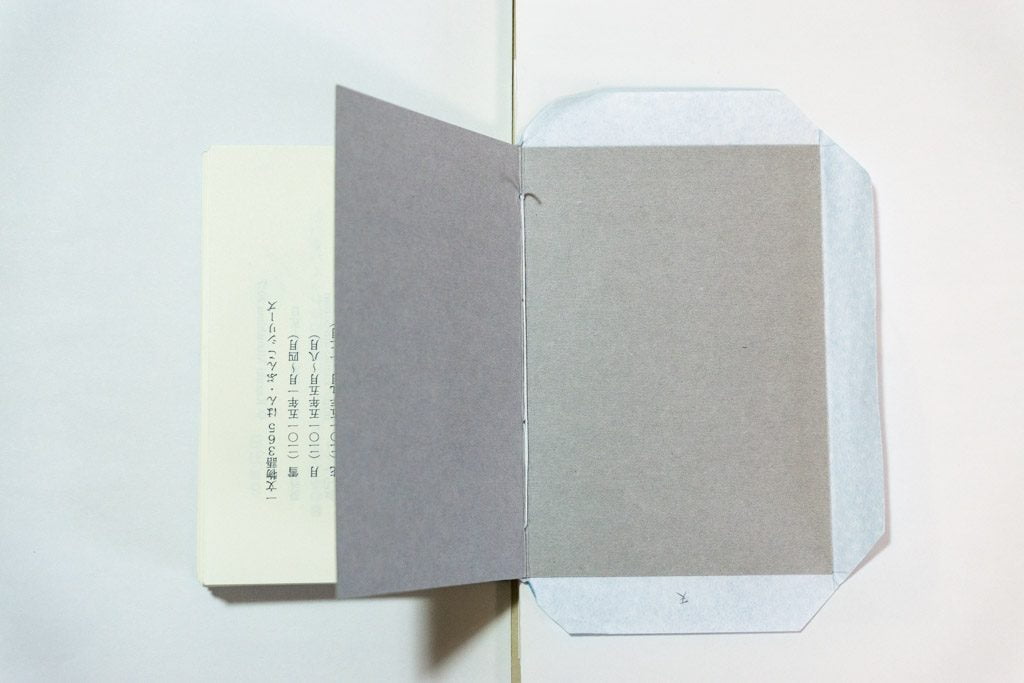 新作手製本はん・ぶんこ一文物語365 天 表紙の糊付け
