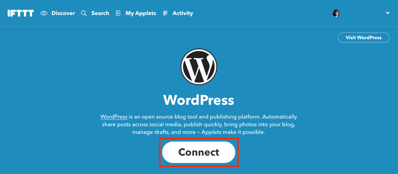 IFTTTでWordpressを連携