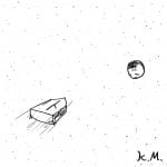 一文物語365 挿絵 地球へ向かっていく将棋の駒