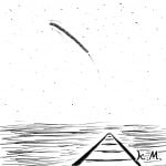 一文物語365 挿絵 夜空を飛ぶ列車