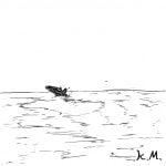 一文物語365 挿絵 海面に出たくじら