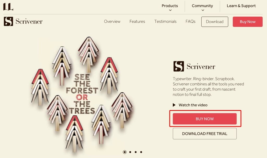 Scrivener3Webサイト
