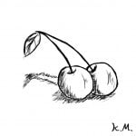 一文物語365の挿絵:房になったさくらんぼ