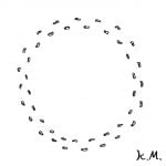 一文物語365の挿絵:円になった足跡