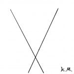一文物語365の挿絵:Xに交わる2本の線