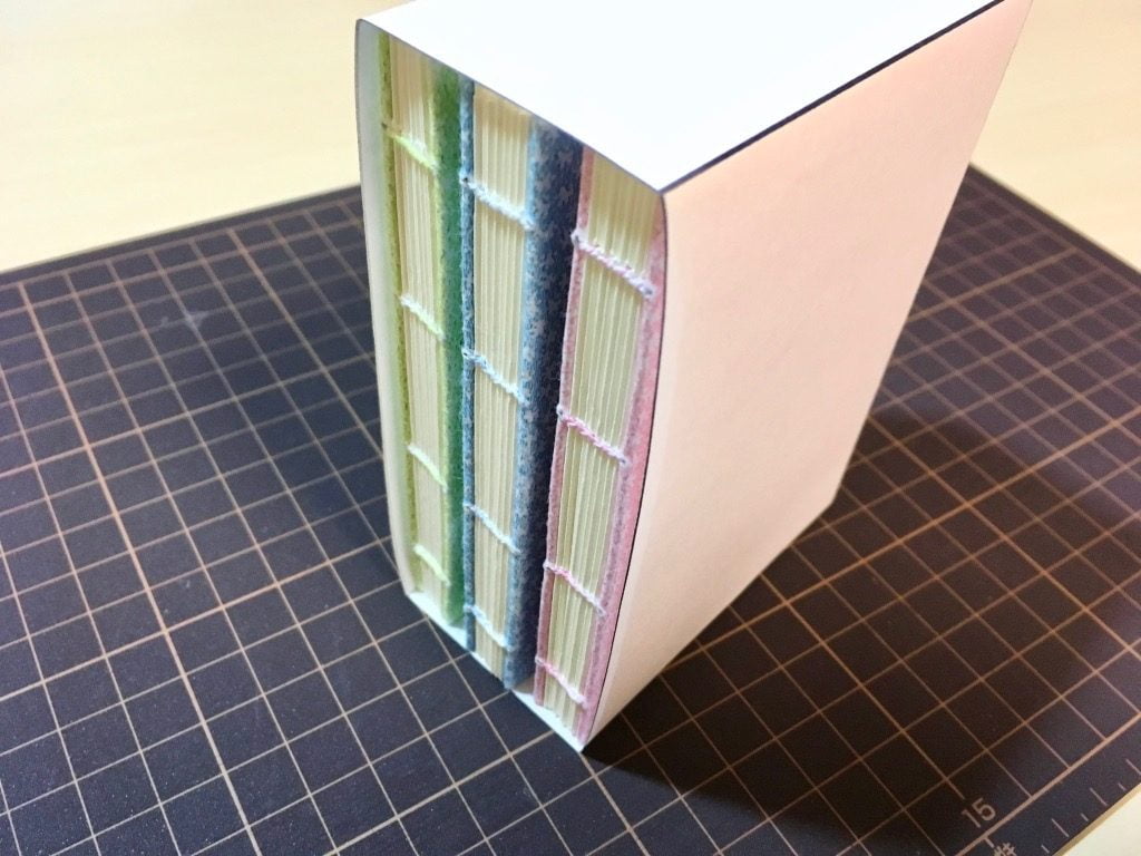 糸かがり手製本はん・ぶんこ3冊収納BOX完成イメージ