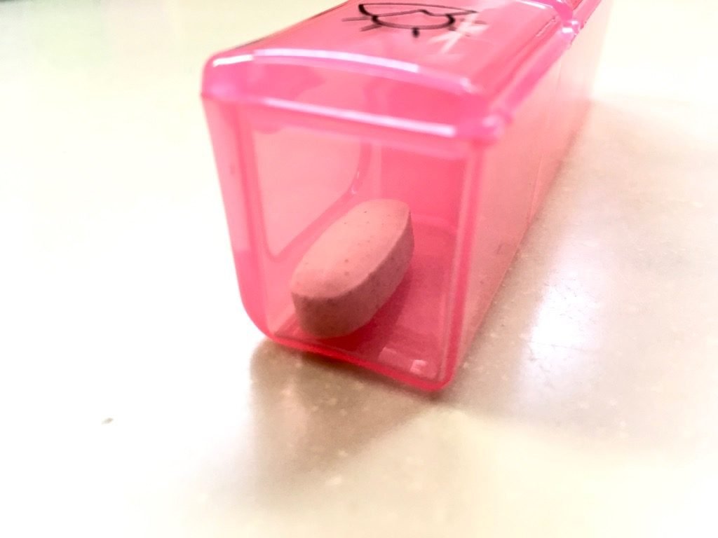 ピルケースにサプリメントを入れたところ