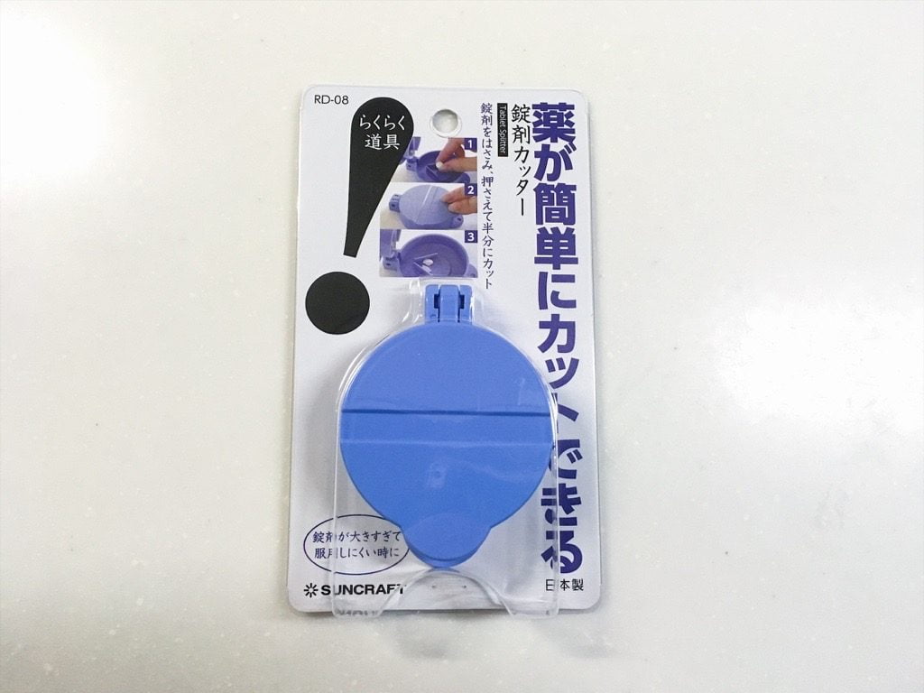 サンクラフト社の錠剤カッターのパッケージ