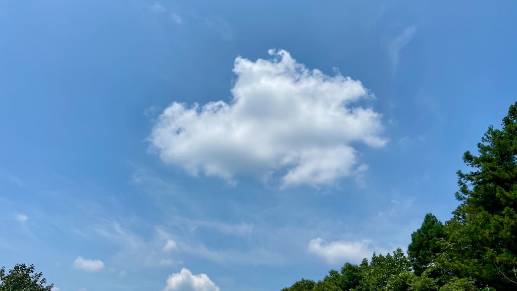 夏のお昼前の空に浮かぶ雲